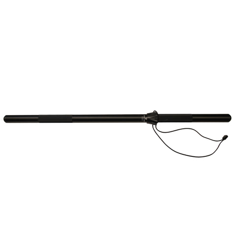 UTT Aluminum Riot Baton 34", Knurled Grip, Black w/Stop and Lanyard